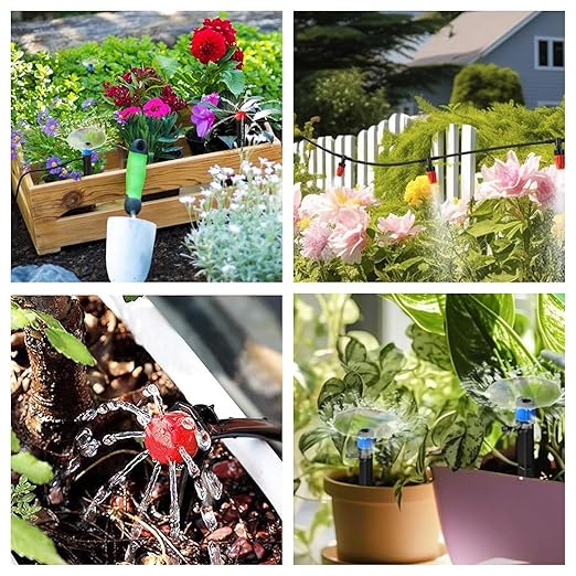 256FT Automatic Drip Irrigation System Kit,Automatic Garden Watering Misting System for Greenhouse, Yard, Plant ,Lawn with 1/2 inch Hose 1/4 inch Distribution Tubing and Accessories