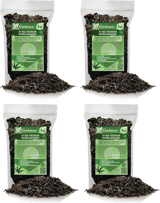 Gardenera Organic Autoflower Plants Potting Soil Mix - Perfect Balance of Nutrients, Drainage, and Aeration for Thriving Autoflower Plants- 20 Quart