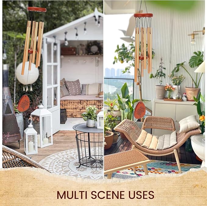 Gifts for Grandma from Granddaughter Grandson, Wind Chimes for Outside, Thanksgiving Christmas Birthday Gift for Grandmother - Windchimes Outdoors