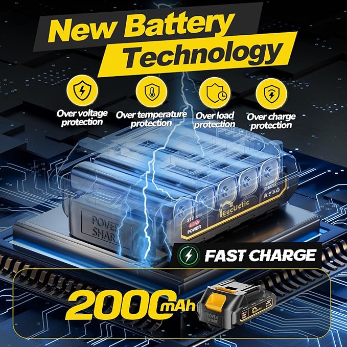 Cordless Electric Chainsaw, 6-Inch Mini Chainsaw 21V with 1 Battery, Battery-Powered Handheld Saw for Tree Trimming & Garden Maintenance