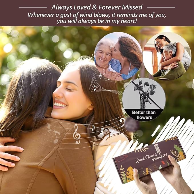 Memorial Gifts for Loss of Love one, 25''Memorial Wind Chimes of Sympathy Gifts for Loss of Love one, Bereavement, Condolence, Remembrance Gifts,Windchimes in Memory
