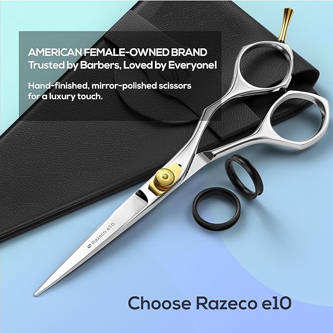 Suvorna 6" Hair Cutting Scissors for Professionals, Barbers & Hairdressers โ Sharp Hair Shears for Cutting, Trimming, Grooming โ Hair Scissors Professional for Men, Women, Adults
