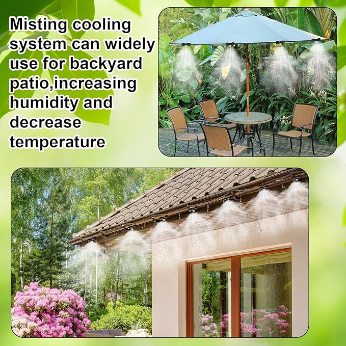 30 Pcs 1/4" Drip Irrigation Tee Connectors for Tube Quick Connect Parts Fittings for 1/4 Inch(6.35mm) Irrigation Tubing or Sprinkler(Black,Misting Nozzle)