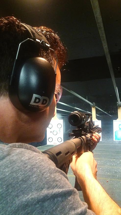 Professional Safety Ear Muffs by Decibel Defense - 37dB NRR - The HIGHEST Rated & MOST COMFORTABLE Ear Protection for Shooting & Industrial Use - THE BEST HEARING PROTECTION...GUARANTEED