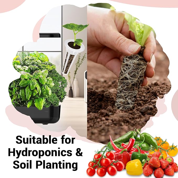 Strawberry Seed Pod Kit, Grow Anything Kit for All Hydroponics Growing System, 14 Pods with 600+ Seeds of Heirloom Cherry Tomato, Jalapeno Pepper,Cayenne Pepper, Wild Strawberry and Dwarf Pea