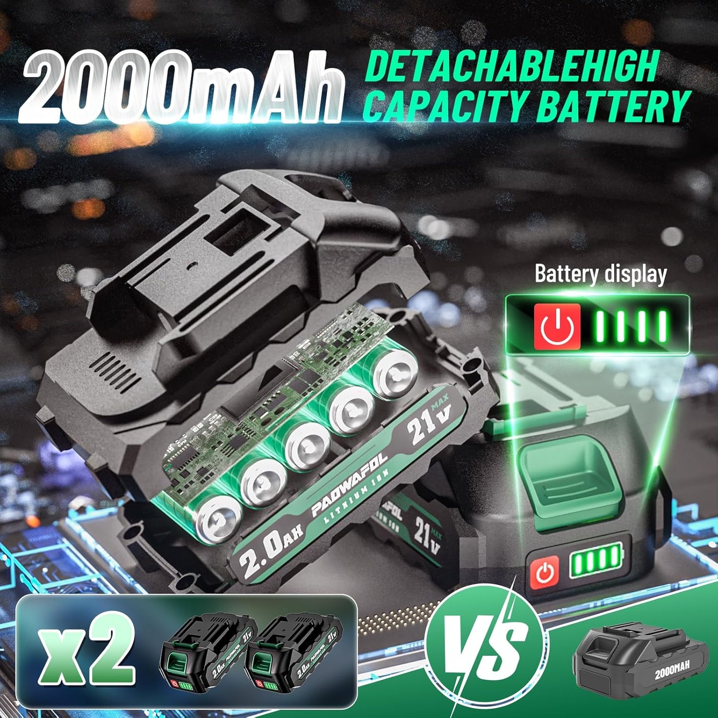 2-in-1 Pole Saws for Tree Trimming, Brushless Mini Chainsaw 6 Inch with Extension Pole, Electric Pole Saw with 2*2.0 Ah Battery Powered Pole Chainsaw, Electric Tree Trimmer for Branch Cutting