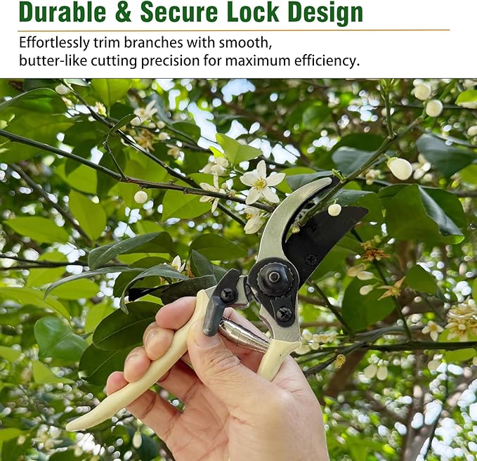 Garden Tool Set, 9-Piece Heavy-Duty Gardening Tool Set with Stylish Tool Bag, Multiple Storage Pockets, Durable Garden and Weeding Tools for Men and Women for Gardening Enthusiasts