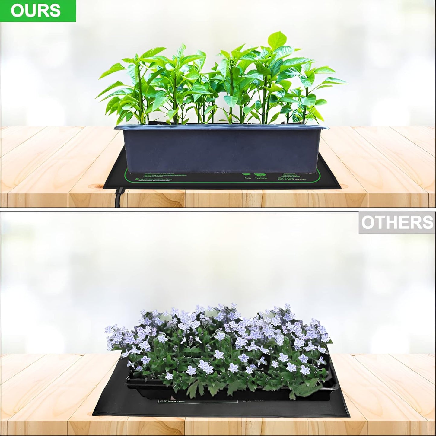 2 Pack Seedling Heat Mat for Seed Starting,20" x 20.75" Waterproof Heating Pad for Indoor Plants Germination(L)