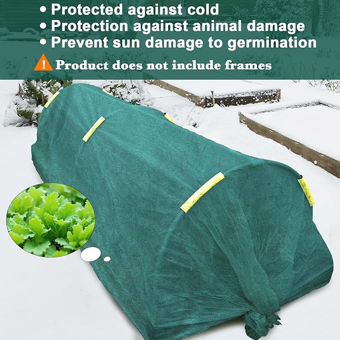 NNG 10x30ft Plant Covers Freeze Protection Frost Blankets 1.35oz/yd² Non-Woven Fabric Floating Row Cover Plant Blanket Protector Garden Winterize for Winter Outdoor Plants,Vegetables