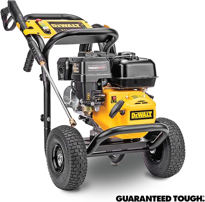 DeWalt DXPW3400PRNB-S PressuReady 3400 PSI Gas Pressure Washer with Quick Start Technology, 2.5 GPM Axial Cam Pump, 208cc Engine, Cold Water, Includes 25-Ft Hose, Nozzles, Spray Gun & Wand, 49-State