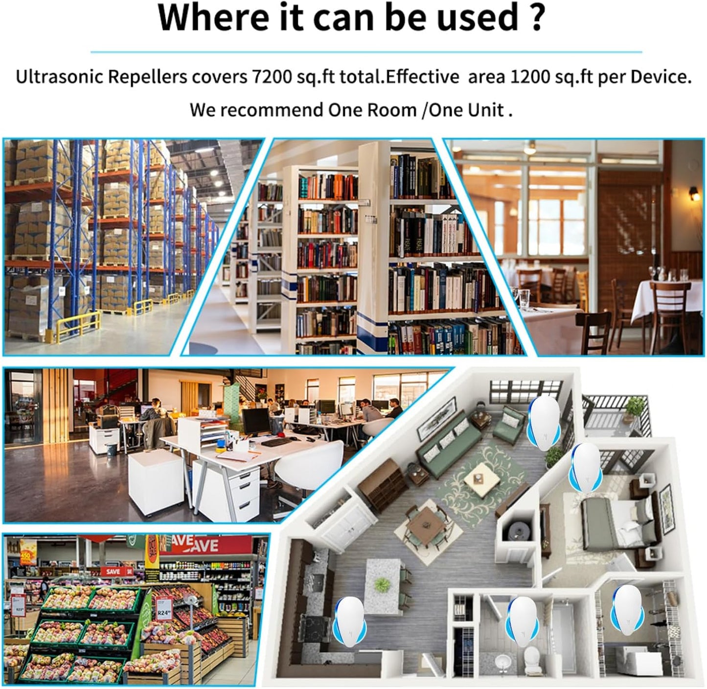 Mice Repellent Indoor, Rodent Roach Spider Insect Repellent, Pest Control Plug in, Insect Repellent for Bugs Insects Roaches Mice Spiders Rodents Mosquitoes