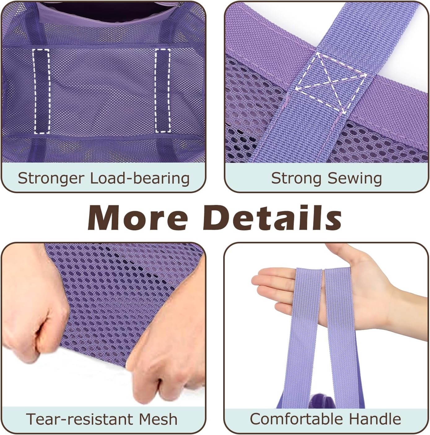 Mesh Beach Bag, Large Beach Tote with Zipper Pocket for Family Pool Bag for Toys & Vacation Essentials