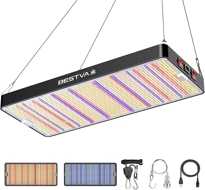 BESTVA 2025 Upgrade DC4000 Led Grow Light with High Yield Diodes Full Spectrum LED Grow Lights for Indoor Plants Greenhouse Veg Bloom Light Hydroponic Grow Lamp