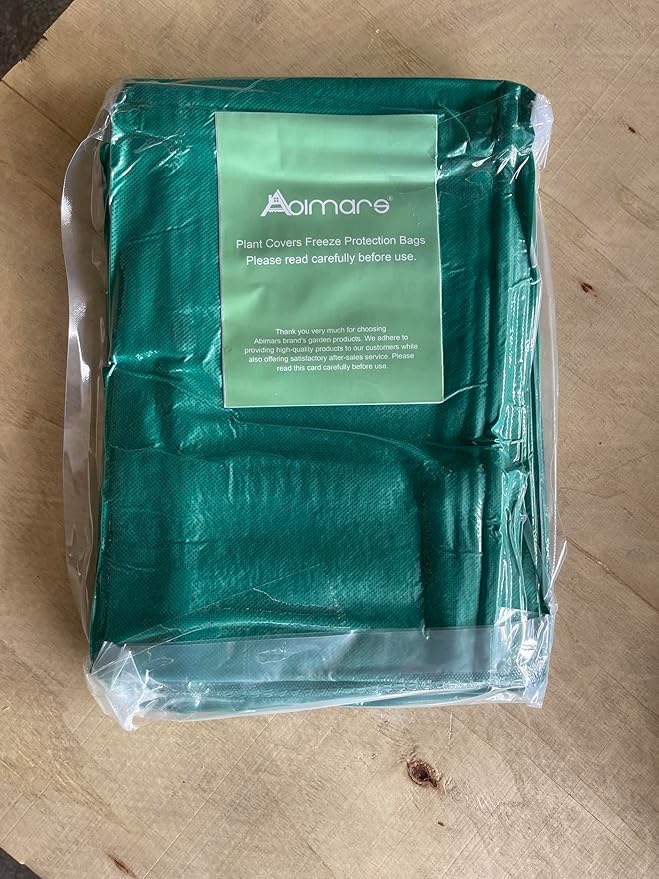 Abimars Thicker Plant Covers Freeze Protection Jacket 2.36 oz/yd², 3.2'x3.2' Reusable Winter Plant Covers with Drawstring & Zipper, 2 Pack Light, Porous Fabric for Plant Breathing