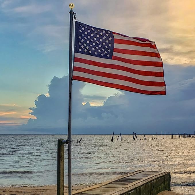 Large American Flag for Outside 15x25 | American Flag 100% Made in USA -US Flag Heavy Duty Outdoor with Embroidered Stars and Sewn Stripes Outdoor Flag for High Wind - FMAA Certified
