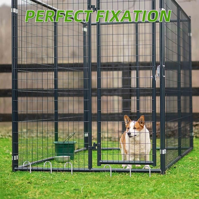 Rebar Stakes 16inx10mm Galvanized J Hook 12pcs – Heavy Duty Ground Tent Stakes for Fence,Bounce House,Outdoor Plants,Artificial Turf,Dog Coop,Metal Stakes for Christmas Decorations