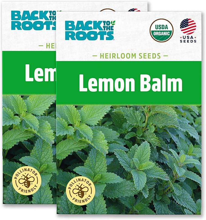 Back to The Roots 100% Organic Heirloom Seeds - Lemon Balm 'Melissa Officinalis' Value Pack (280mg Total)