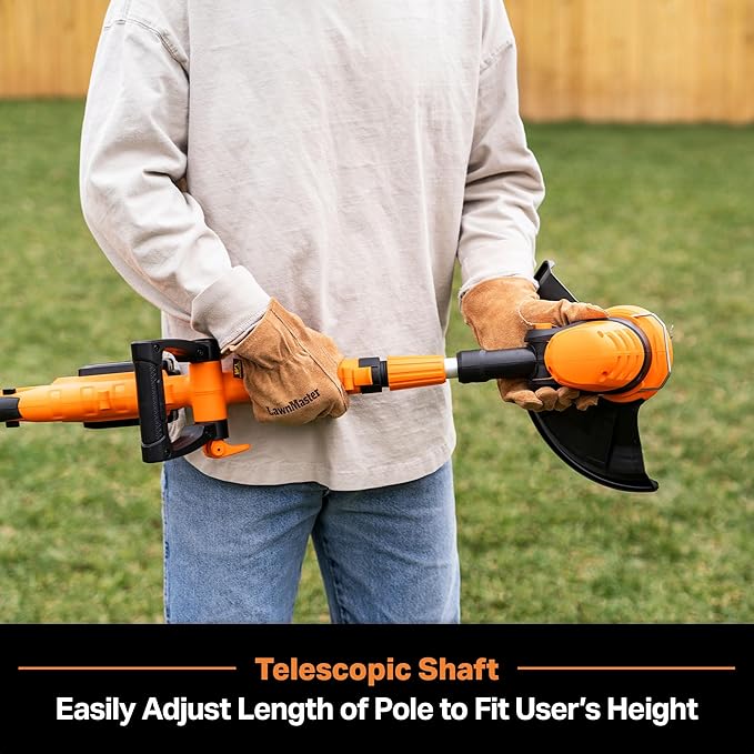 LawnMaster CLGT2410S 24V 10" Cordless String Trimmer Weed Eater 2.0AH Battery & Charger Included