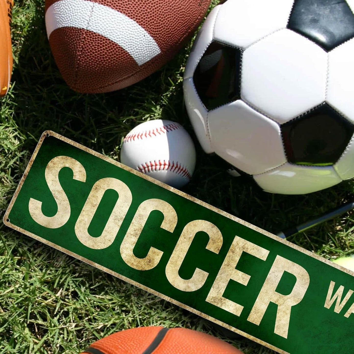 Rasonus Soccer Gifts for Boys 8-12 Men Soccer Poster Wall Decor for Girls Room, Vintage Sports Decor Teen Boys Birthday Christmas Wall Art for Bedroom Man Cave