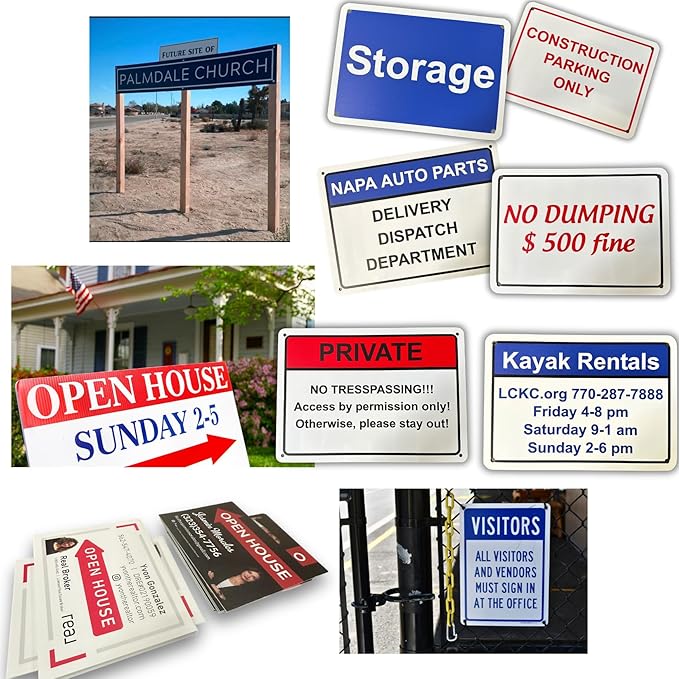 Custom Signs Outdoor Metal for Home Office Business, Personalized, Door, Porch, Delivery, Man Cave, Shop, Garage, Street. For Outside or Inside Use. Our Metal Signs Are UV Printed Solid Aluminum (Solid, 12x18 inches)