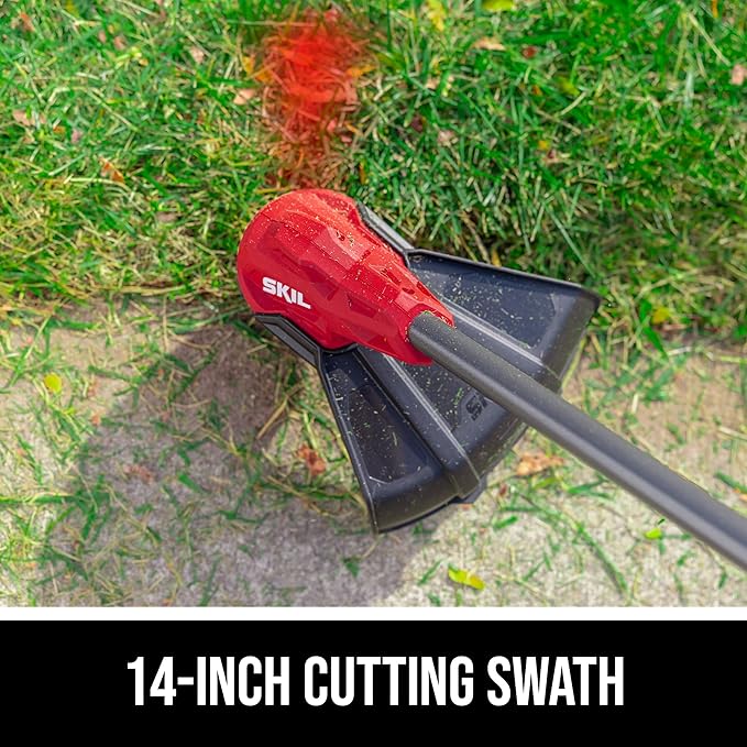 SKIL Brushless 40V 14" String Trimmer and 460CFM Blower Combo Kit Including 2.0Ah Battery and 60W Charger-CB1400C-11