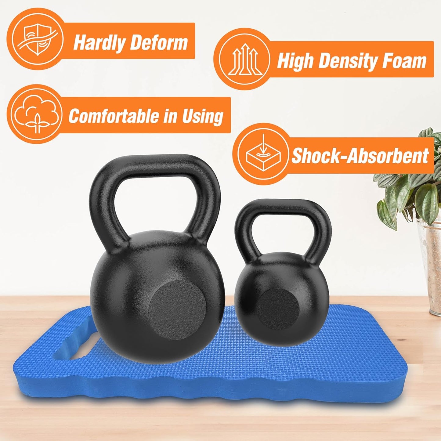 Gardzen 3-Pack Garden Kneeling Pad - For Gardening, Baby Bath, Yoga, Pilates, Exercise, Blue