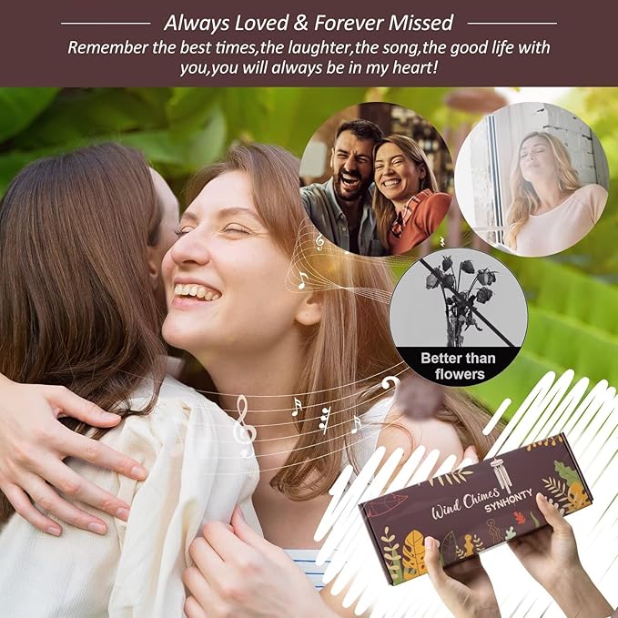 Memorial Gifts for Loss of Love one, 25''Memorial Wind Chimes of Sympathy Gifts for Loss of Love one, Bereavement, Condolence, Remembrance Gifts,Windchimes in Memory