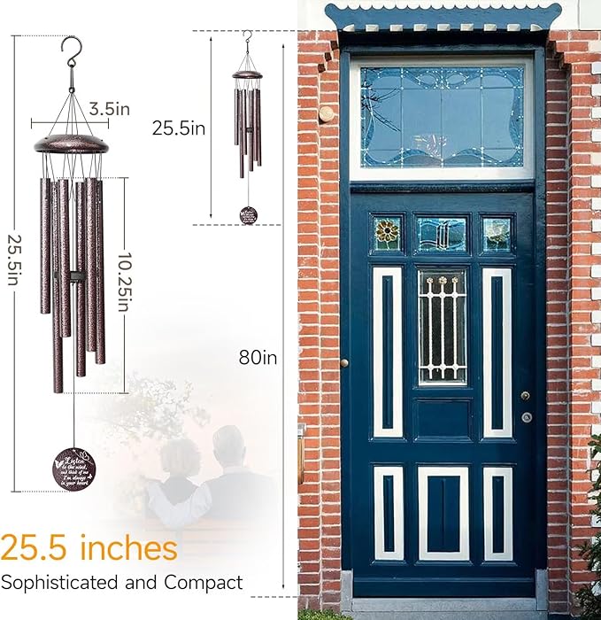 Memorial Gifts for Loss of Love one, 25''Memorial Wind Chimes Sympathy Gifts, Bereavement, Condolence, Remembrance Gifts,Windchimes in Memory of Love one