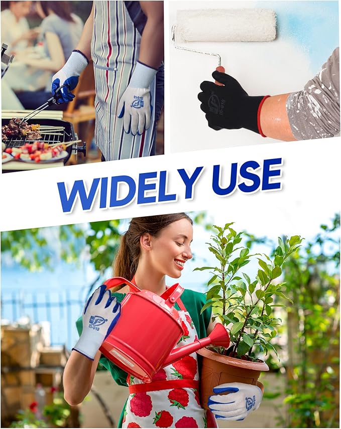 Honeydak 36 Pairs Gardening Gloves for Men Women Breathable Rubber Coated Garden Gloves