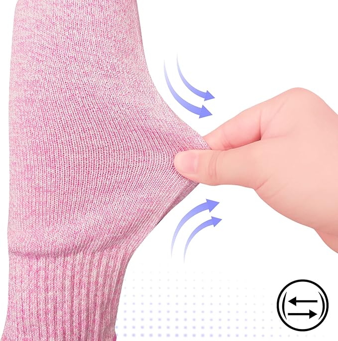 Evridwear Protective Arm Sleeves Cut Resistant Farmers Sleeves for Men Work, Gardening, Farming, Arm Protectors for Thin Skin and Bruising (Medium, Pink No Thumb Hole)