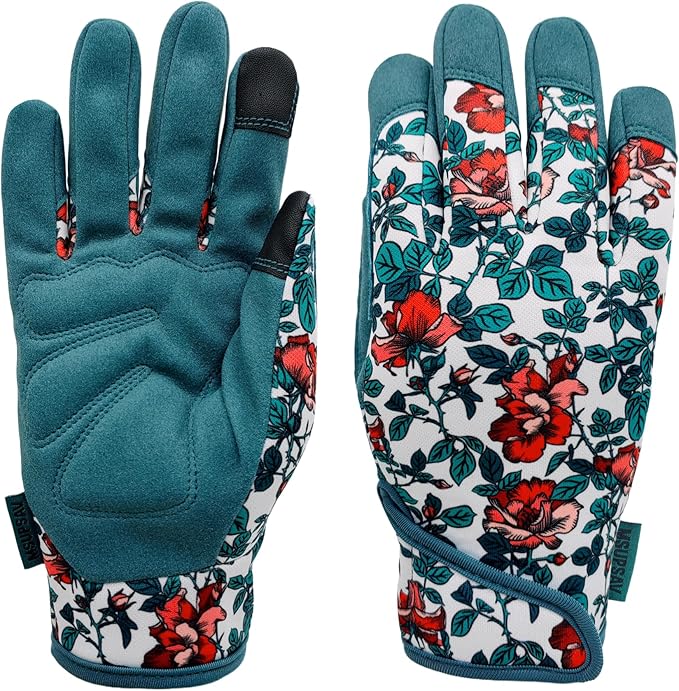 Thorn Proof&Puncture Resistant Gardening Gloves with Grip,Garden Gloves for Women, Leather Work Gloves,Gifts