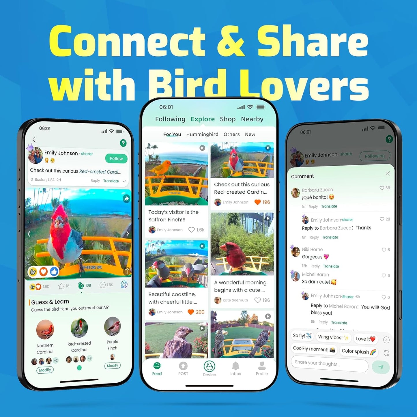 Smart Bird Feeder with Camera, Solar Powered, Free AI Identify Auto Video Capture & 2K HD Video Bird Feeders for Outdoors with SD Card, Gift for Birdlover