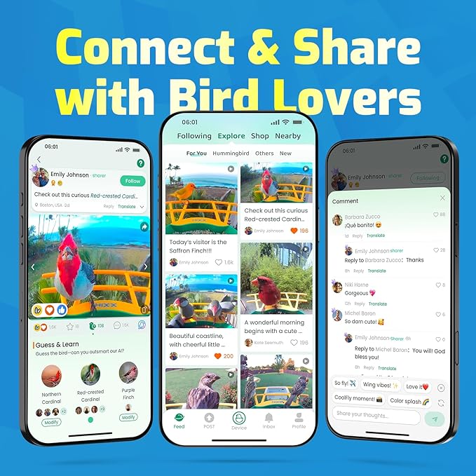 Smart Hummingbird Feeder with Camera Solar Powered, AI Identify, Instant Notification, Leakproof & Ant Moat, Outdoors Hanging, Idea Gift for Bird Lovers (20 oz)