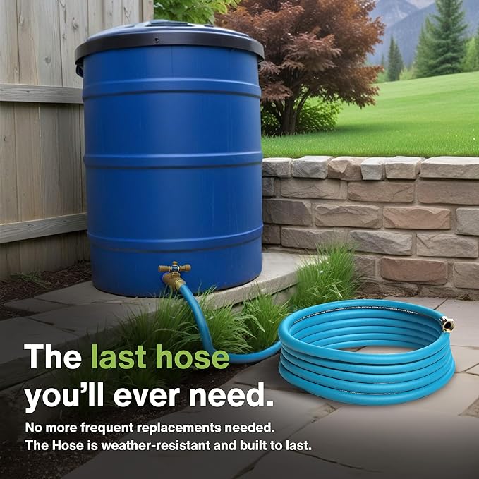 Aeromixer THE HOSE - 3/4 Inch Garden Hose 50 Ft, Kinkless Commercial Garden Hoses, Heavy Duty Industrial Water Hoses for Outdoors, 650 PSI High-Pressure Watering Tool for Farming and Gardening