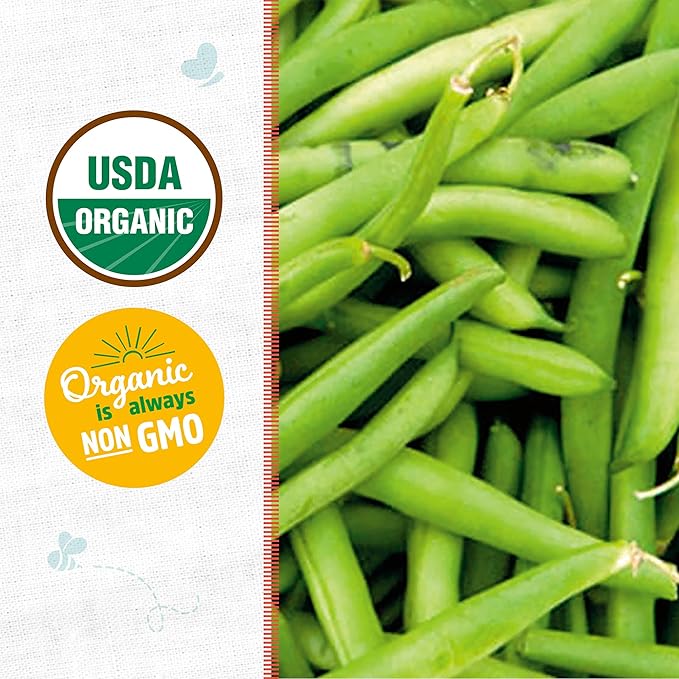 Back to The Roots 100% Organic Heirloom Seeds - Snap Bean Value Pack (16.8g Total)