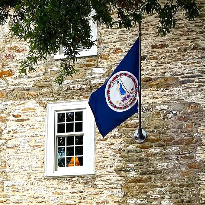 XIFAN Premium Virginia State Flag 3x5 ft Outdoor, Double Sided Embroidered Pattern, Heavy Duty 210D Nylon VA Flags, the Strongest Longest Lasting for Outside with Sewn Stripes/Brass Grommets