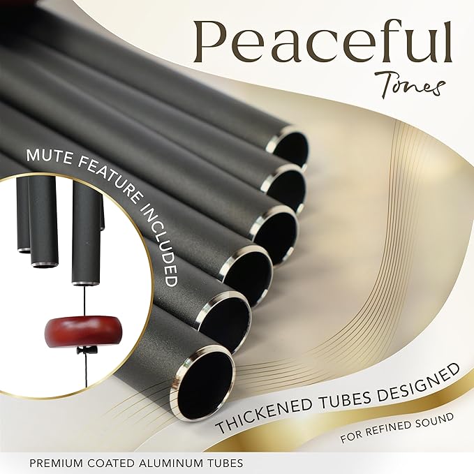 Sympathy Wind Chimes 37 inches Funeral Gift with Premium Packaging and Sympathy Card Memorial for Loss of a Loved One, Outdoor Bereavement Mom Dad Family