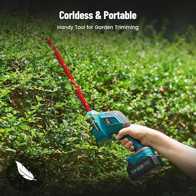 SEESII 6-in-1 Cordless Pole Saw & Hedge Trimmer Grass Shears Combo Kit, Electric Mini Chainsaw with 2×4.0 Ah Batteries, Extension Tree Pruner, Bush Trimmer Limb Branch Cutter, 16ft Long Reach