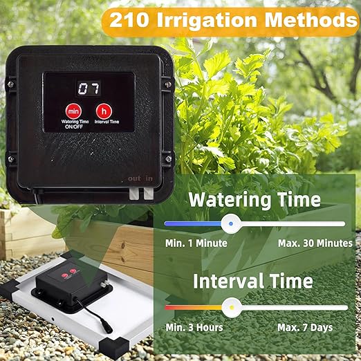 RISINGUP Solar Drip Irrigation System with Timer, Programmable Smart Watering with 2200mAh Battery, Automatic Plants Watering System for 30 Potted Plants Outdoor Garden, Patio, Balcony, Greenhouse