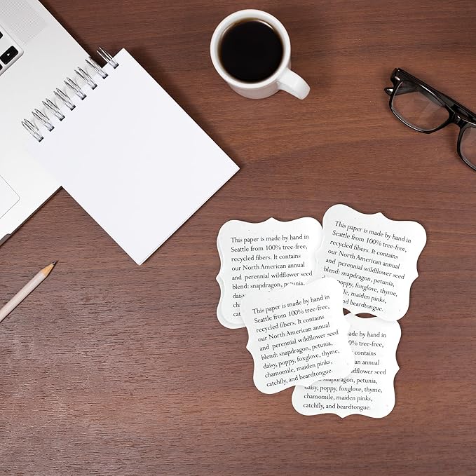 24 Sets of Square Planting Guide with Glassine Envelopes – Perfect for Seed Paper Products, Wedding Favors, and Gift Sets (Square Shape)