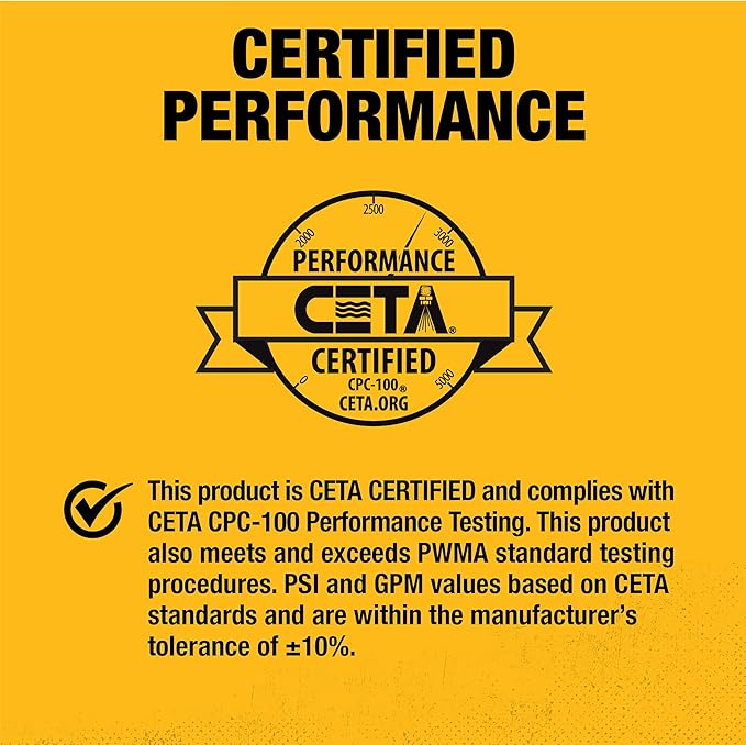 DeWalt DXPW3425E-S 3400 PSI Gas Pressure Washer, 2.5 GPM Axial Cam Pump, 208cc Recoil with Electric Start Engine, Spray Gun and Wand, 5 QC Nozzles, 5/16-in. x 25-ft. Hose, 49-State