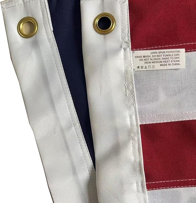 American Flag for Outside 4x6 Ft - TearProof Series Outdoor Use US Flags - Long Lasting, Fade Resistant - Thick Spun Polyester USA Banner - High Wind United States Flag - Embroidered Stars, Sewn Stripes, Brass Grommets