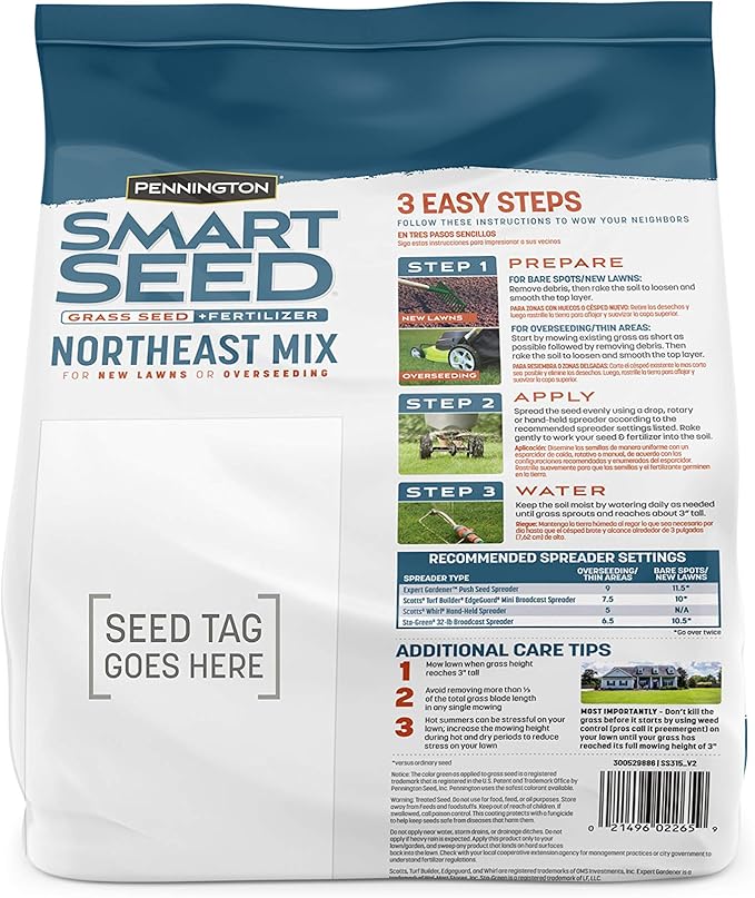 Pennington Smart Seed Northeast Grass Mix 3 lb