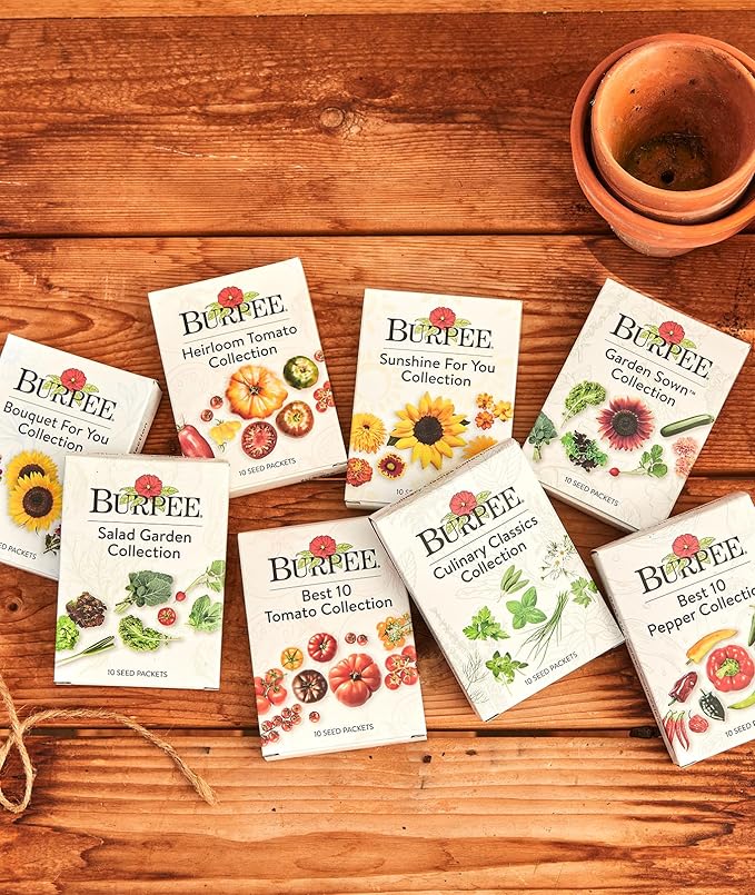 Burpee Best Collection | 10 Packets of Non-GMO Fresh Mix of Hot Pepper & Sweet Varieties | Jalapeno, Bell Pepper Seeds & More, Seeds for Planting