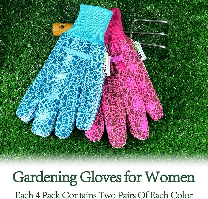 Thorn Proof&Puncture Resistant Gardening Gloves with Grip,Garden Gloves for Women, Leather Work Gloves,Gifts