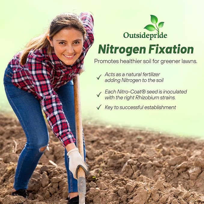 Outsidepride Perennial White Dutch Clover Seed - 40 lbs. Nitrocoated, Inoculated Clover Seeds for Lawn Alternative, Erosion Control, Food Plots, Ground Cover, & Pasture Mixtures in USDA Zones 3-10