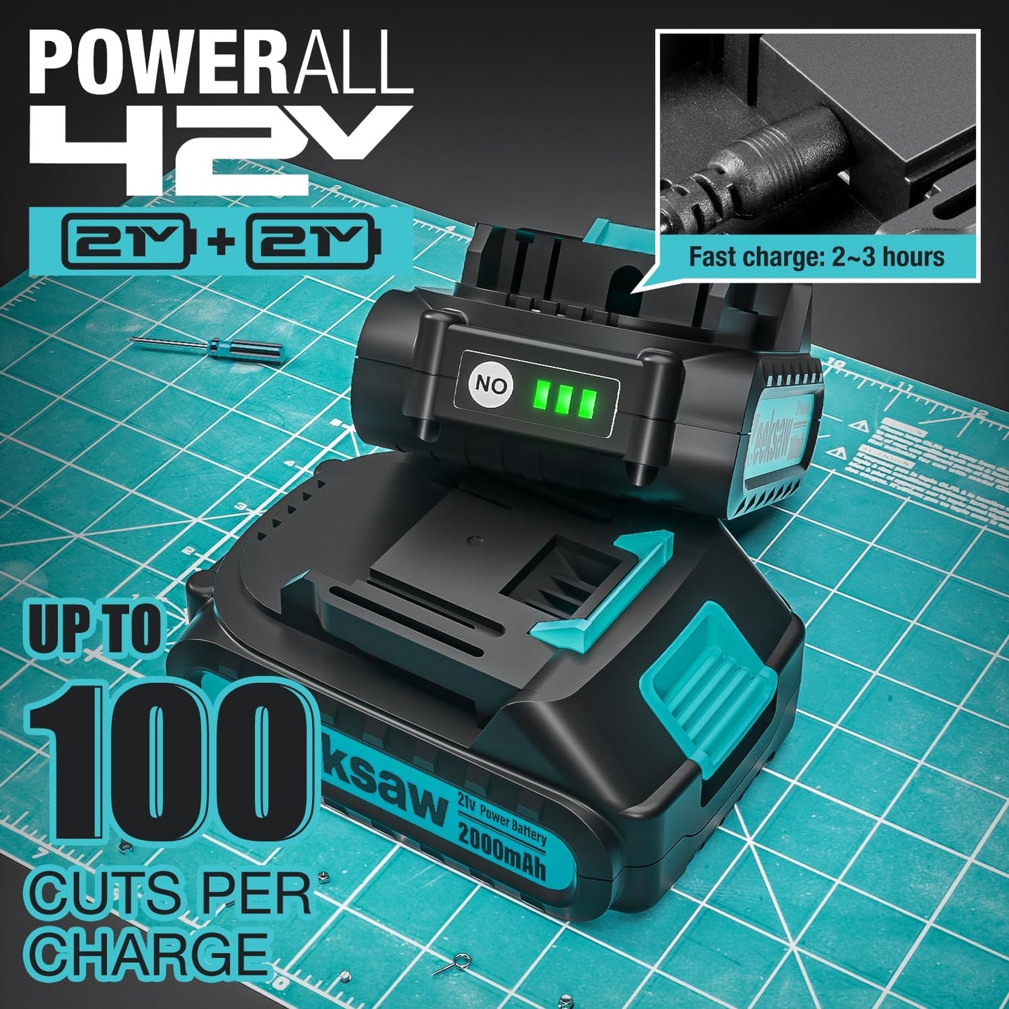 8 Inch Electric Chainsaw Cordless With Auto Oiler, Seniors Friendly Batteries Powered Hand held Chain saw Kit, Automatic Chain Tensioning & Auto Oiler For Tree Branches, Courtyard, And Garden