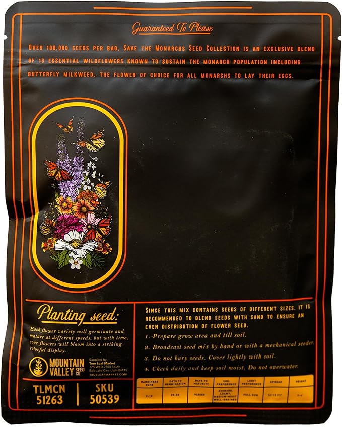 Wildflower Seeds Bulk β National Wildflower Seed Collection β Perennial Wildflowers Mix β Flower Seeds for Planting β Wild Flowers (Save The Monarchs)