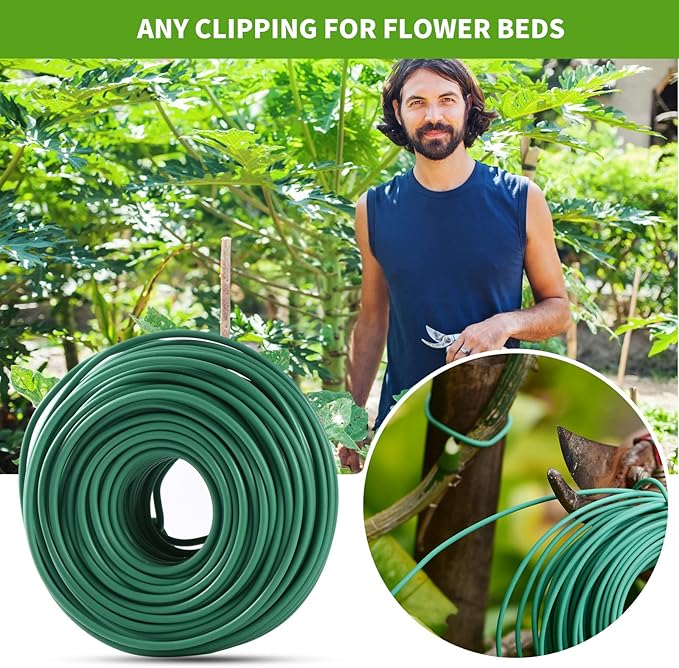 YDSL 88 feet Garden Flexible Wire, Soft Twist Plant Ties for Plant Vines and Office Organization (Diameter - 3MM)