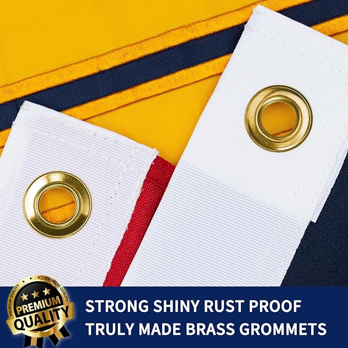 XIFAN Premium New Utah State Flag 3x5 ft Outdoor, Double Sided Embroidered Pattern, Heavy Duty 210D Nylon New UT Flags, the Strongest Longest Lasting for Outside with Sewn Stripes/Brass Grommets